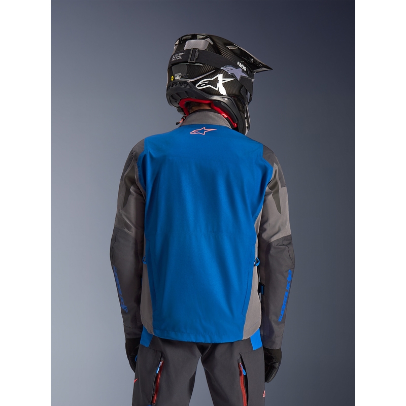 Bunda na motorku Alpinestars Maxdura Drystar XF modro-tmavo šedá