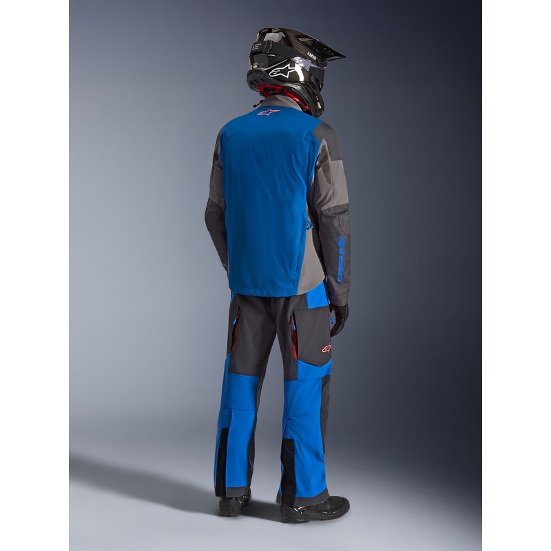 Bunda na motorku Alpinestars Maxdura Drystar XF modro-tmavo šedá