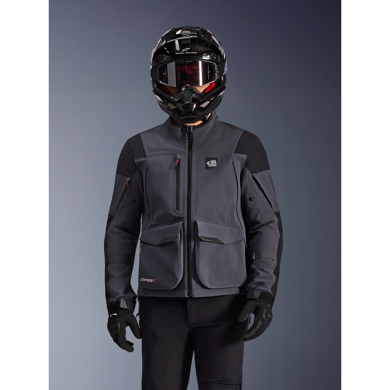 Bunda na motorku Alpinestars Maxdura Drystar XF tmavo šedo-čierna