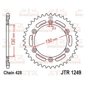 Reťazová rozeta JT JTR 1249-51 51T, 428