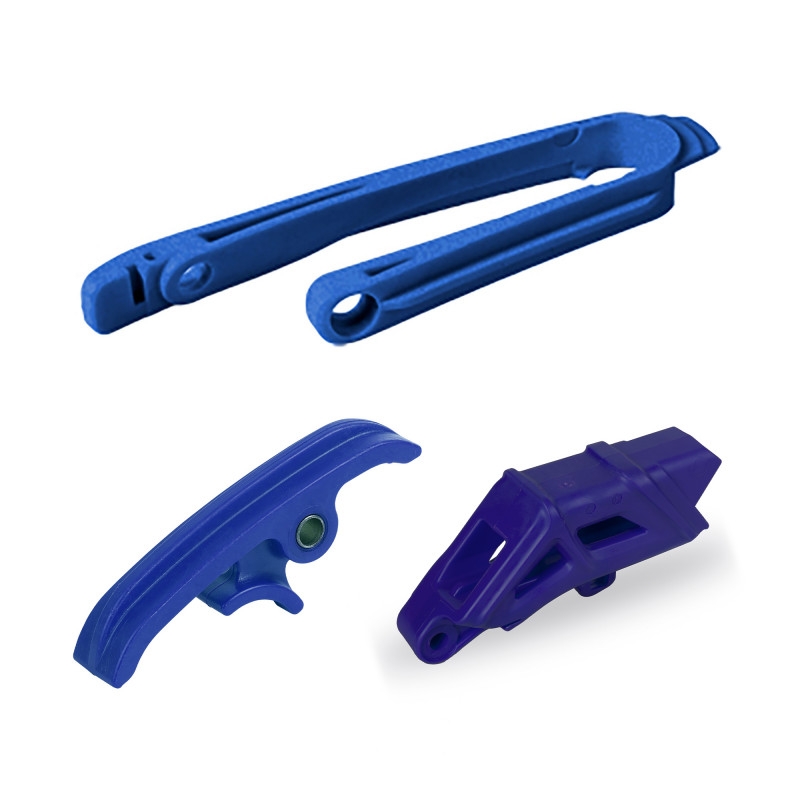 Kit chain guide & chain slider & chain sliding piece POLISPORT modrá
