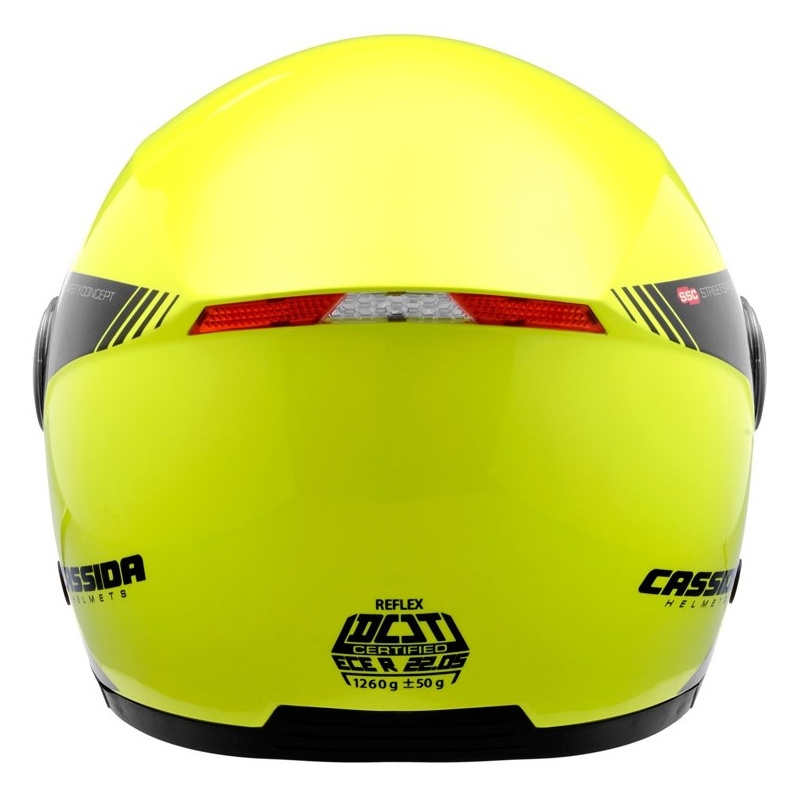 Otvorená prilba na motocykel Cassida Reflex Safety čierno-fluorescenčno žltá