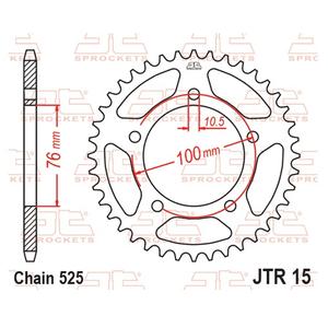 Reťazová rozeta JT JTR 15-43 43T, 525