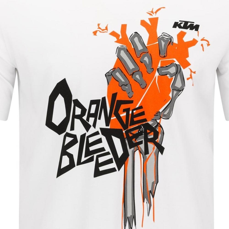 Tričko KTM Orange Bleeder biele