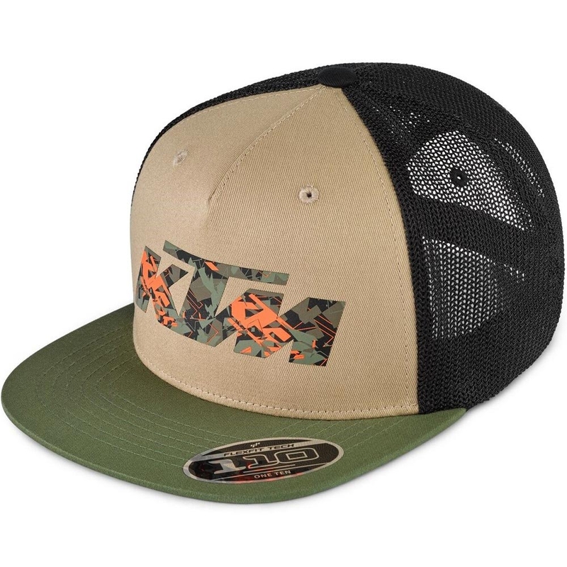 Šiltovka KTM Logo Trucker čierno-béžovo-khaki
