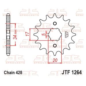 Reťazové koliečko JT JTF 1264-15 15T, 428