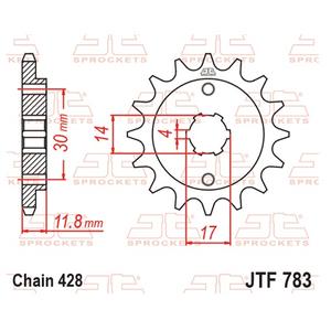 Reťazové koliečko JT JTF 783-14 14T, 428