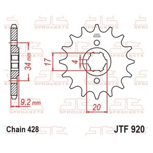 Reťazové koliečko JT JTF 920-15 15T, 428
