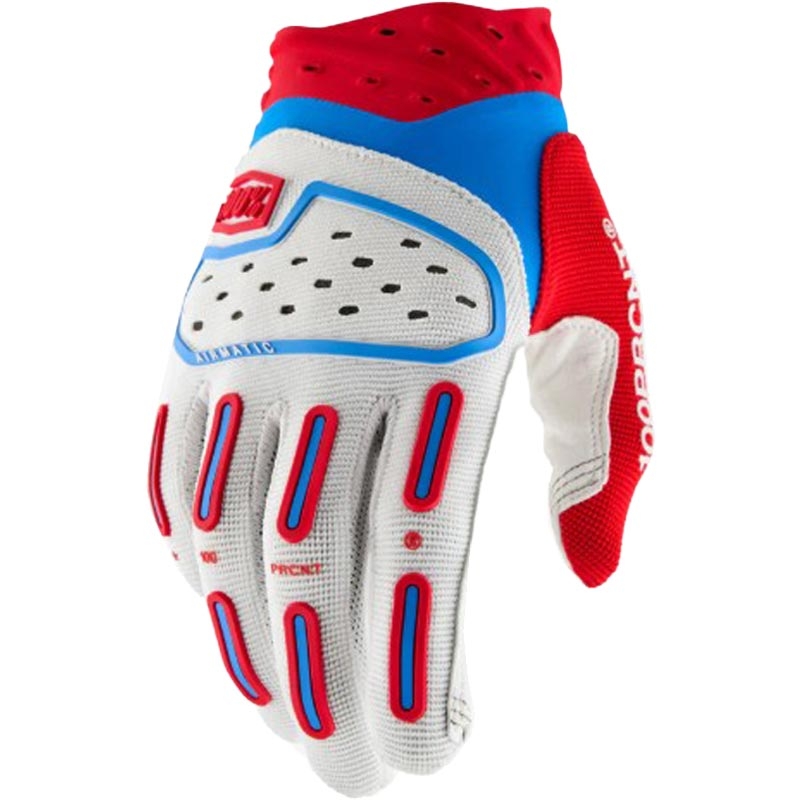 Motokrosové rukavice 100% Airmatic 2 červeno-bielo-modré