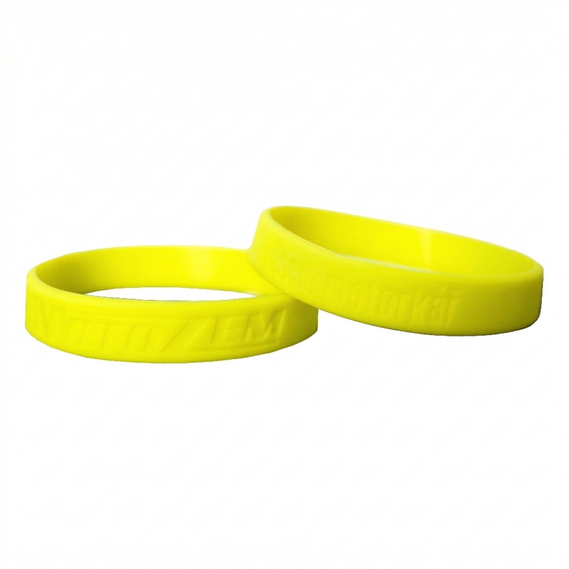 Náramok MotoZem CZ Som motorkár fluo žltý
