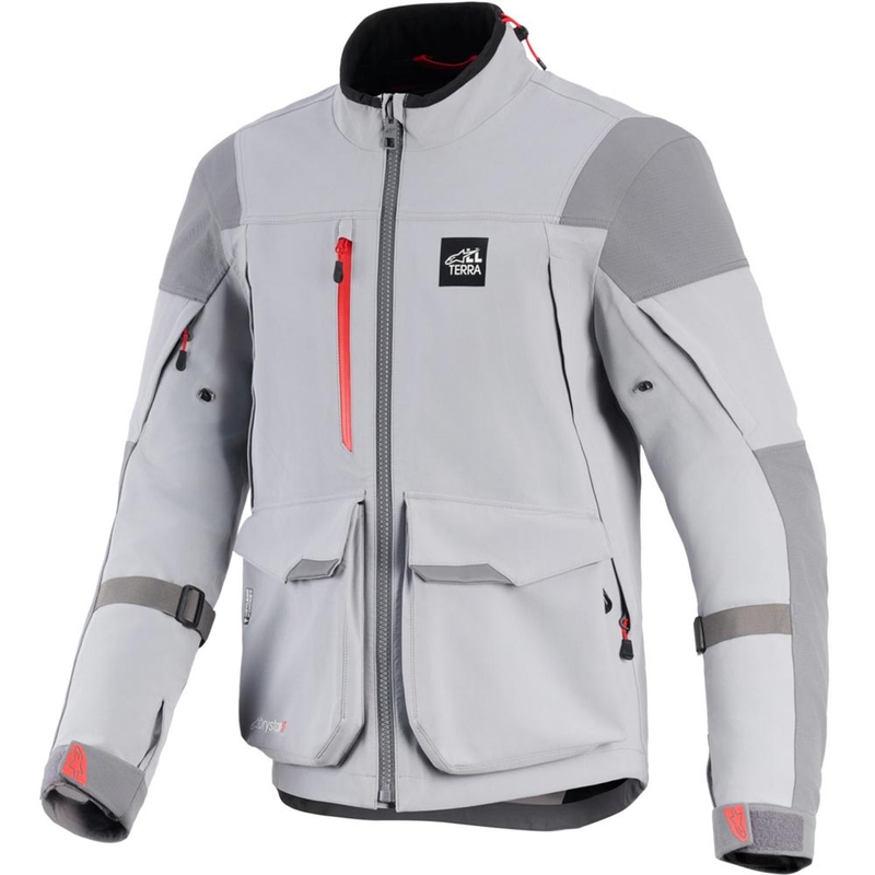 Bunda na motorku Alpinestars Maxdura Drystar XF svetlo šedo-tmavo šedá