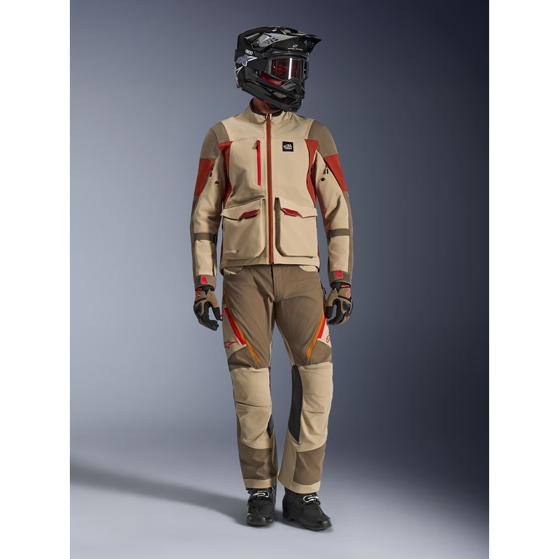 Bunda na motorku Alpinestars Maxdura Drystar XF hnedo-oranžová