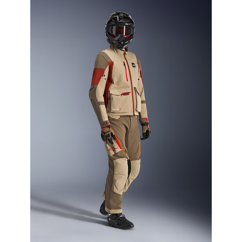 Bunda na motorku Alpinestars Maxdura Drystar XF hnedo-oranžová