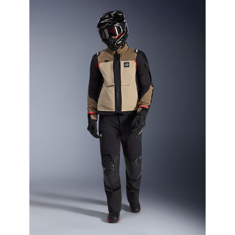 Bunda na motorku Alpinestars Andes PRO Drystar XF hnedo-čierno-oranžová