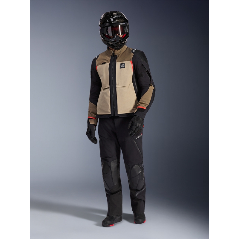 Bunda na motorku Alpinestars Andes PRO Drystar XF hnedo-čierno-oranžová