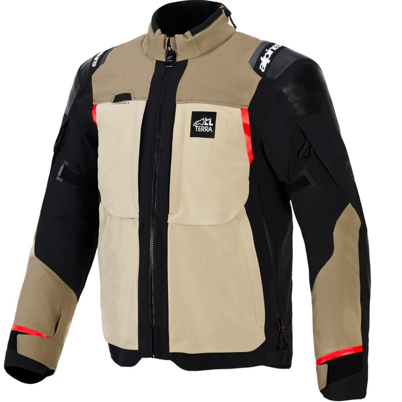 Bunda na motorku Alpinestars Andes PRO Drystar XF hnedo-čierno-oranžová