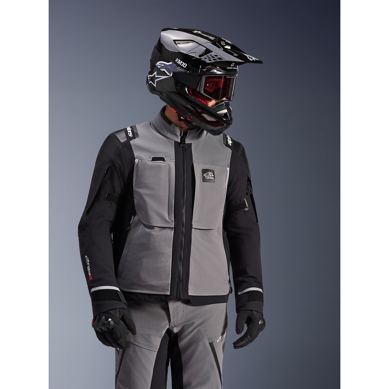 Bunda na motorku Alpinestars Andes PRO Drystar XF tmavo šedo-čierna