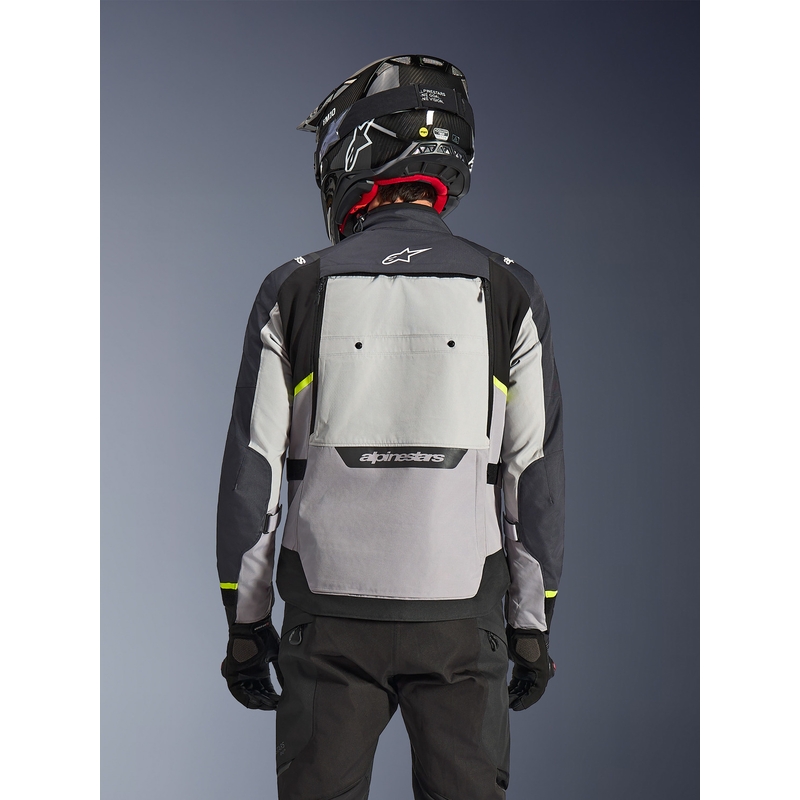 Bunda na motorku Alpinestars Cusco Drystar svetlo šedo-svetlo modro-tmavo modrá