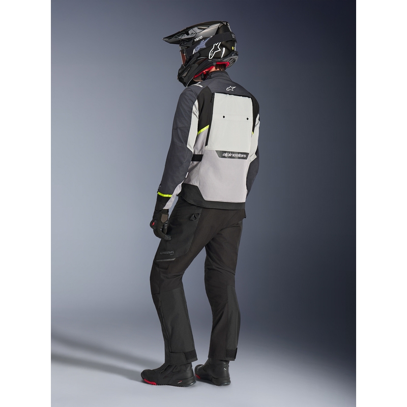 Bunda na motorku Alpinestars Cusco Drystar svetlo šedo-svetlo modro-tmavo modrá