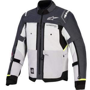 Bunda na motorku Alpinestars Cusco Drystar svetlo šedo-svetlo modro-tmavo modrá