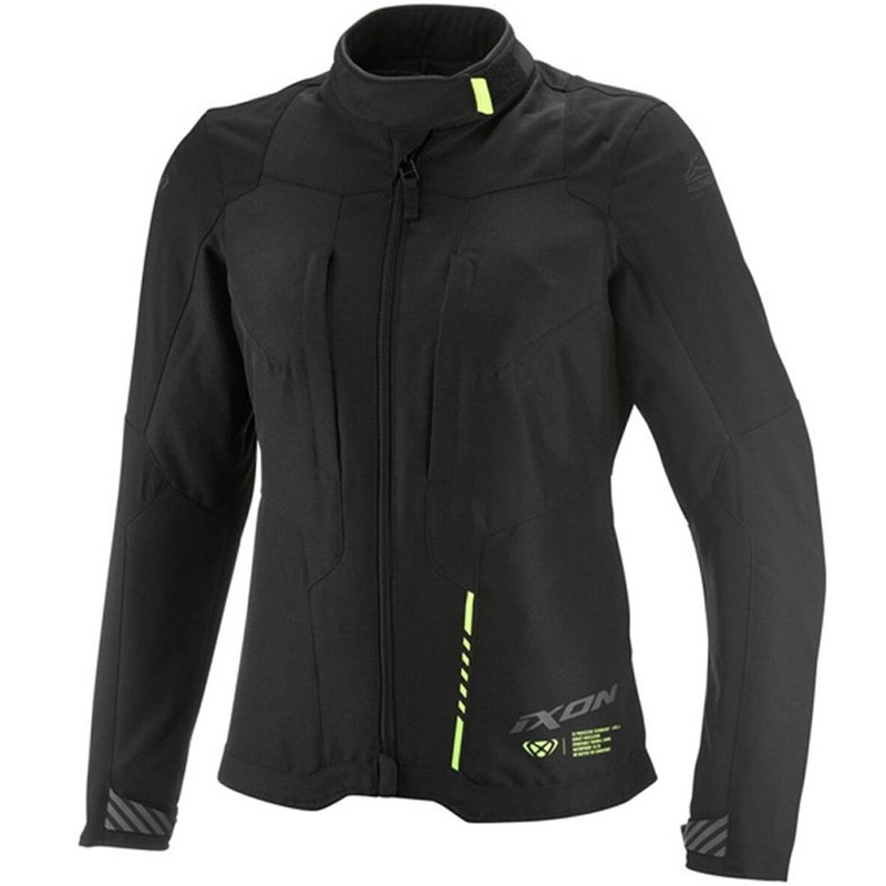 Dámska bunda na motorku IXON Tyr čierno-fluo žltá
