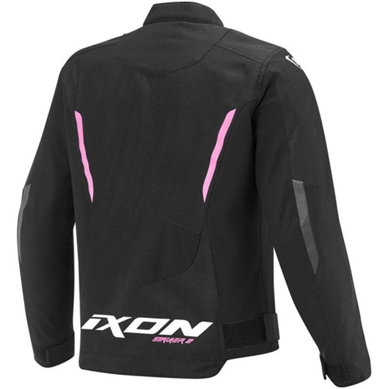 Detská bunda na motorku IXON Striker 2 čierno-fluo ružová