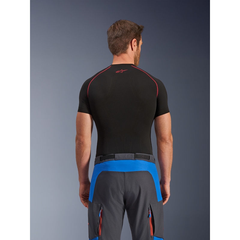 Nohavice na motorku Alpinestars Maxdura Dual modro-tmavo šedo-oranžové