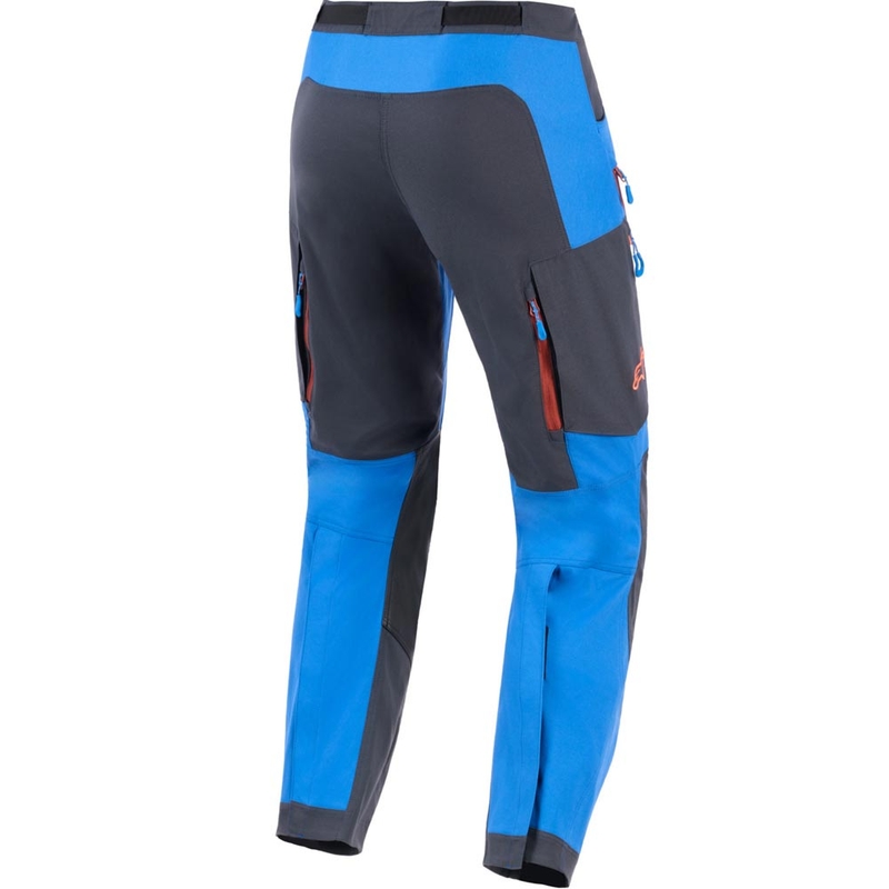 Nohavice na motorku Alpinestars Maxdura Dual modro-tmavo šedo-oranžové