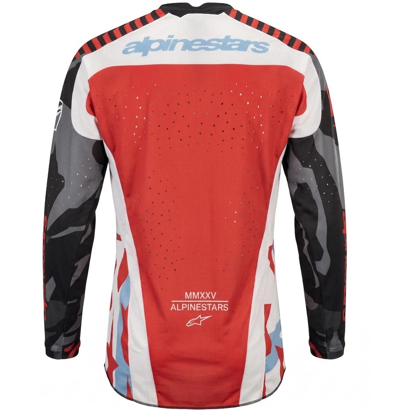 Motokrosový dres Alpinestars Techstar limitovaná edícia Beast Coast šedo-čierno-oranžový
