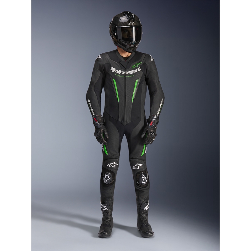 Jednodielna kombinéza na motorku Alpinestars GP FORCE V2 čierno-zelená