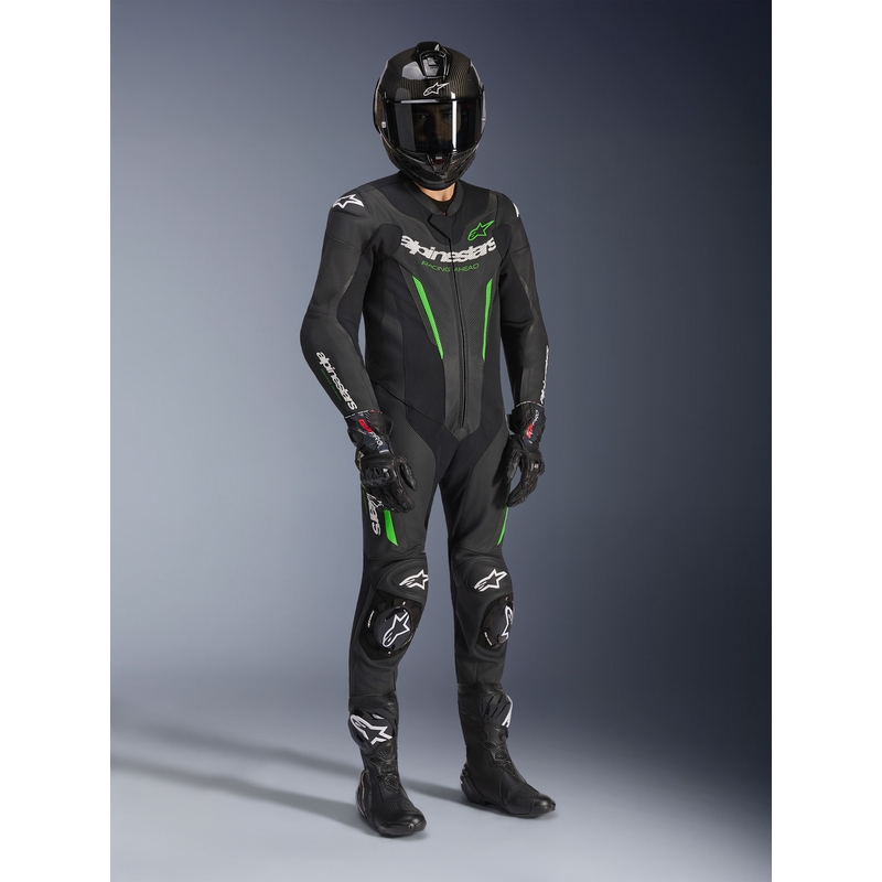 Jednodielna kombinéza na motorku Alpinestars GP FORCE V2 čierno-zelená