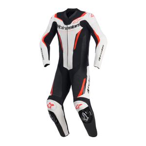 Jednodielna kombinéza na motorku Alpinestars GP FORCE V2 bielo-čierno-fluo červená
