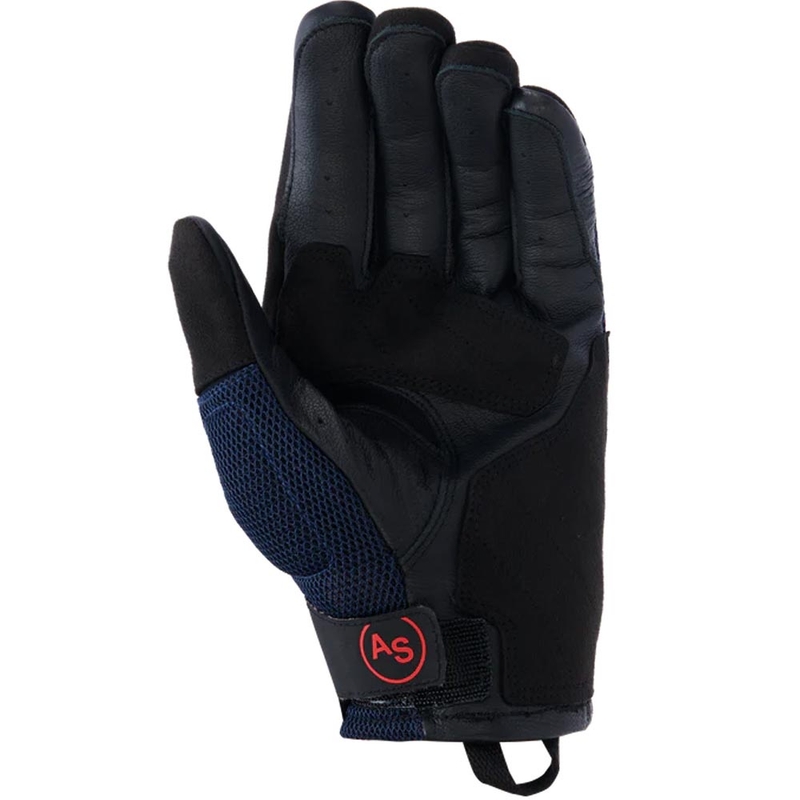 Rukavice na motorku Alpinestars Manti Air tmavo modro-fluo červeno-čierne