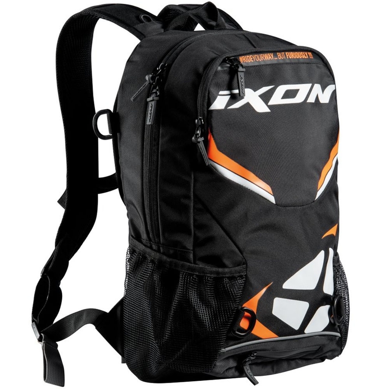 Batoh na motorku IXON R-Tension 23 čierno-bielo-oranžový
