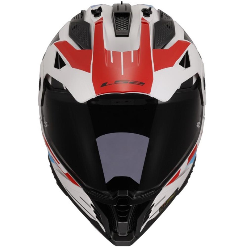 Enduro helma na motorku LS2 MX702 PIONEER II NAMIB bielo-modro-červená