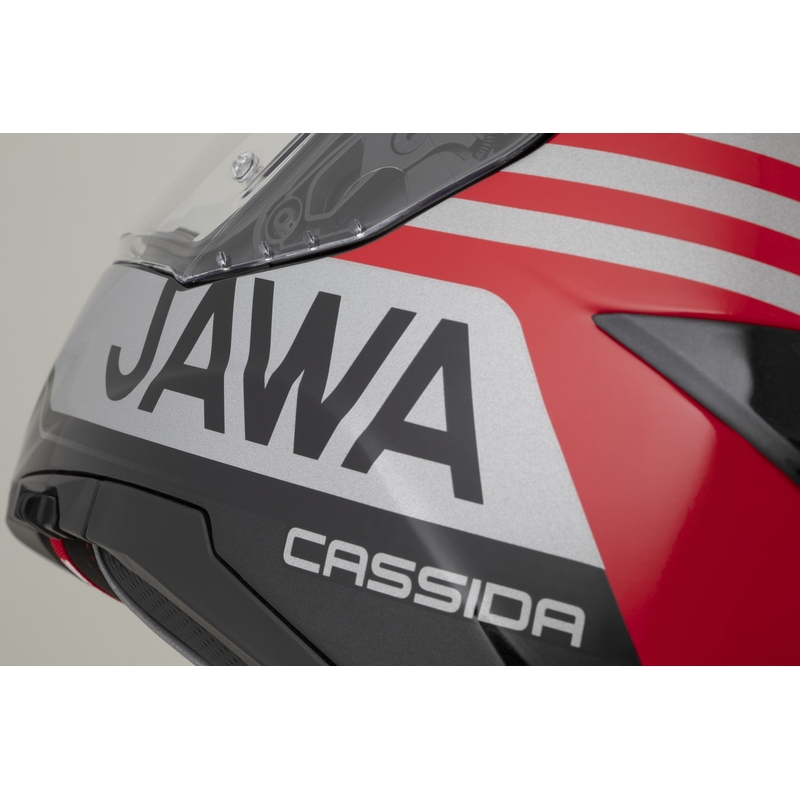 Integrálna helma na motorku Cassida Integral GT 2.1 Jawa Sport čierno-perleťovo červeno-strieborná