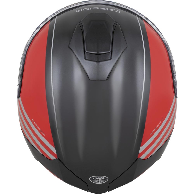 Integrálna helma na motorku Cassida Integral GT 2.1 Jawa Sport čierno-perleťovo červeno-strieborná
