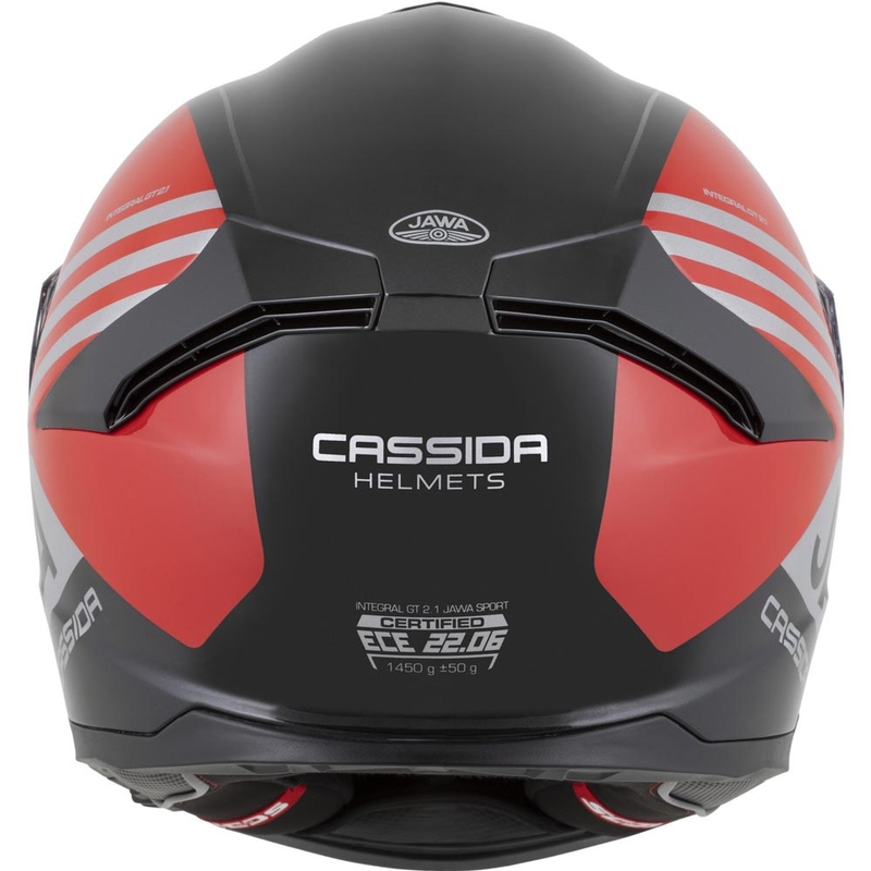 Integrálna helma na motorku Cassida Integral GT 2.1 Jawa Sport čierno-perleťovo červeno-strieborná