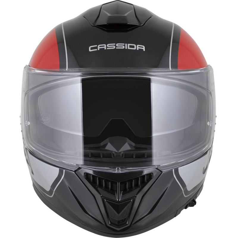 Integrálna helma na motorku Cassida Integral GT 2.1 Jawa Sport čierno-perleťovo červeno-strieborná
