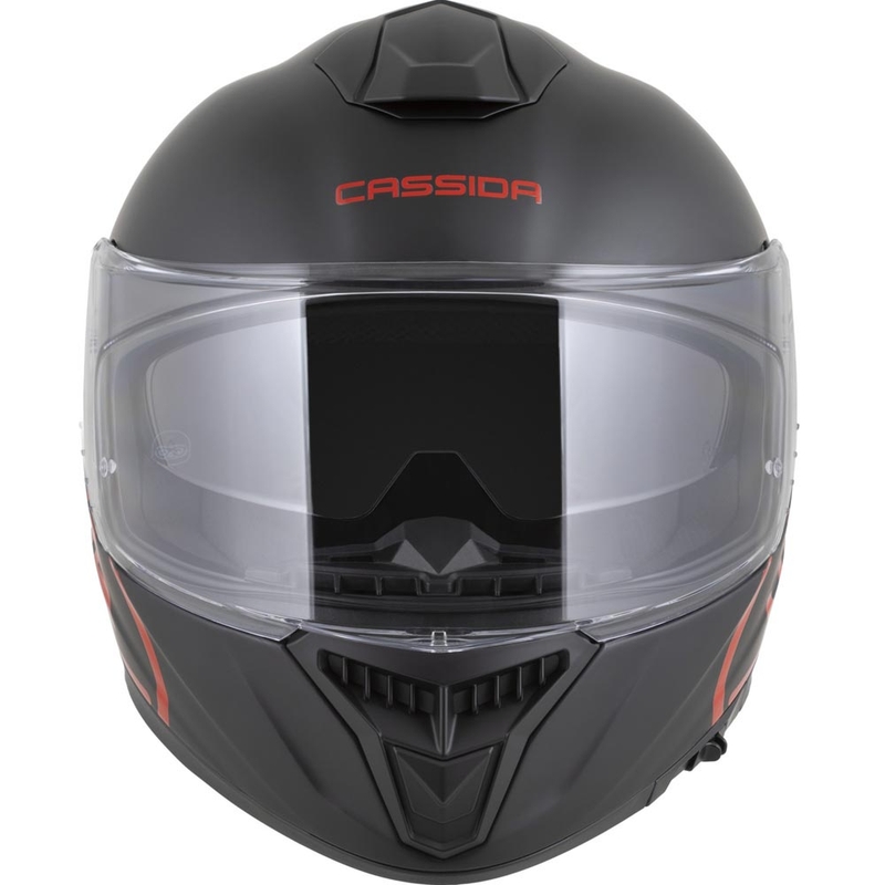 Integrálna helma na motorku Cassida Integral GT 2.1 Jawa Solid matná čierno-lesklá červená