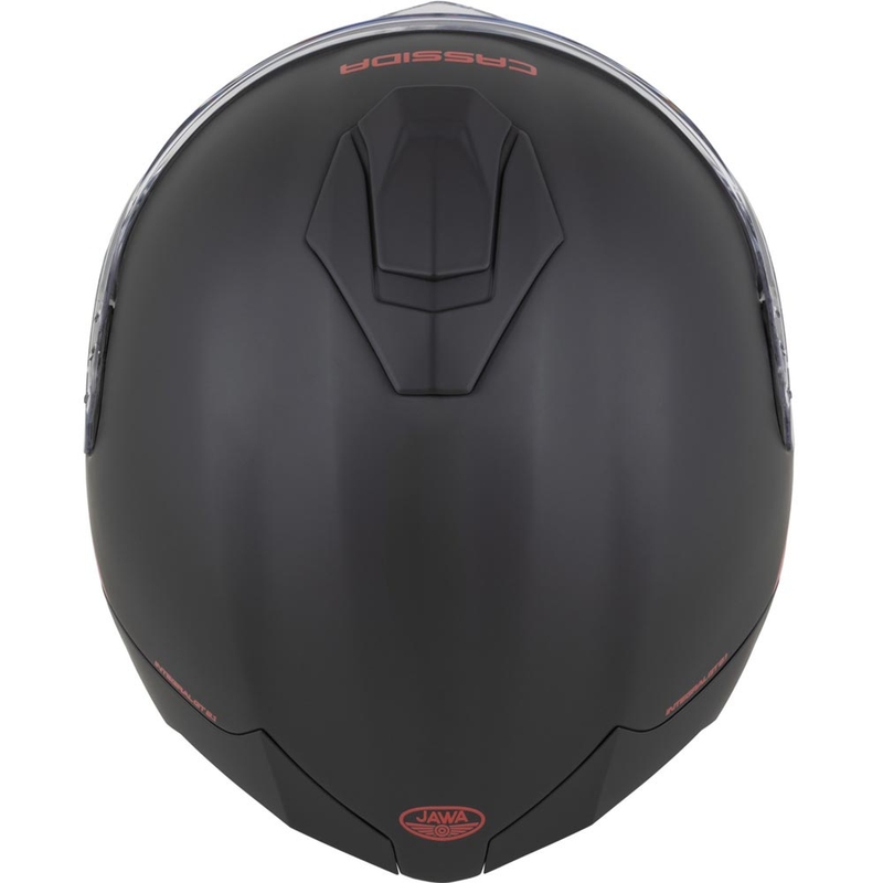 Integrálna helma na motorku Cassida Integral GT 2.1 Jawa Solid matná čierno-lesklá červená