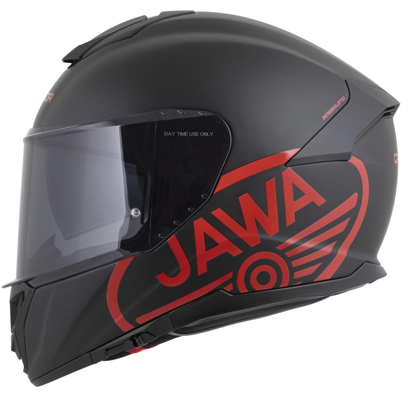 Integrálna helma na motorku Cassida Integral GT 2.1 Jawa Solid matná čierno-lesklá červená