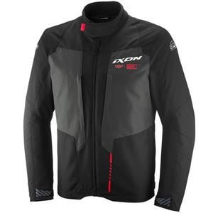 Bunda na motorku IXON Tyr čierno-antracitovo-fluo červené