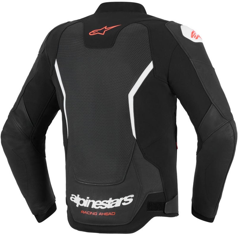 Kožená bunda na motorku Alpinestars GP Force V2 Airflow čierno-biela