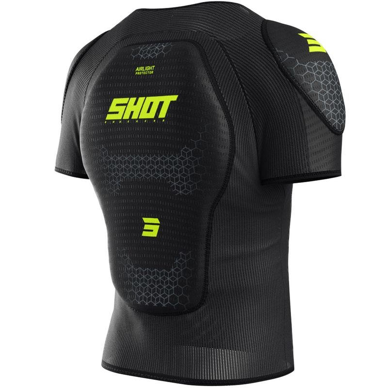 Detský chránič tela Shot Airlight T-Shirt čierno-fluo žltý