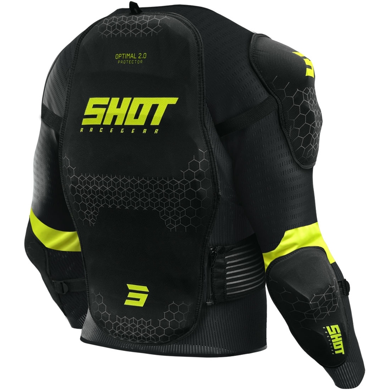 Detský chránič tela Shot Optimal 2.0 čierno-fluo žltý