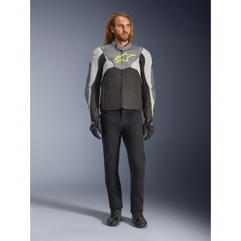 Bunda na motorku Alpinestars T-JAWS V4 Waterproof čierno-svetlo šedo-šedá