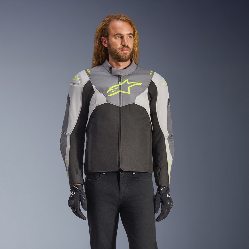 Bunda na motorku Alpinestars T-JAWS V4 Waterproof čierno-svetlo šedo-šedá