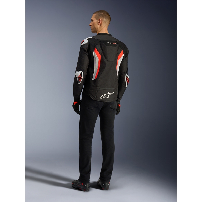 Bunda na motorku Alpinestars T-GP AIR čierno-fluo červená