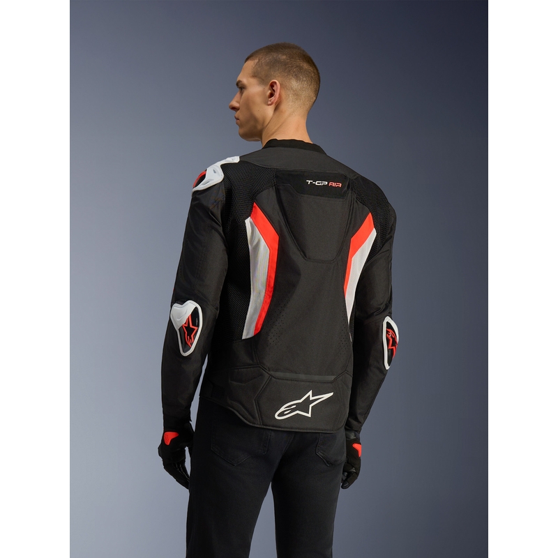 Bunda na motorku Alpinestars T-GP AIR čierno-fluo červená